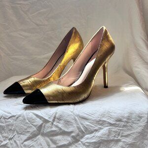 Vince Camuto Harty 2 Gold & Black Heels